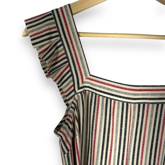 4 for $20 SALE!Monteau Cropped Ruffle Strap Square Neck Jumpsuit, Multi, Size XS - Picture 4 of 11